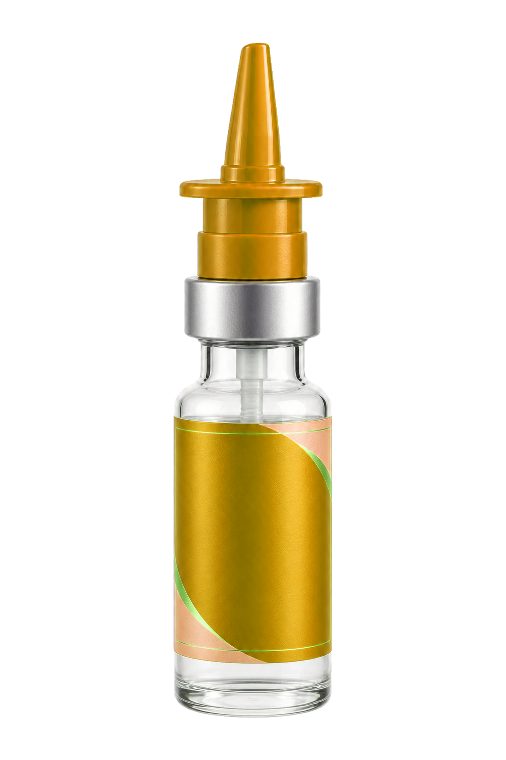 A single unbranded compounded NAD+ nasal spray bottle